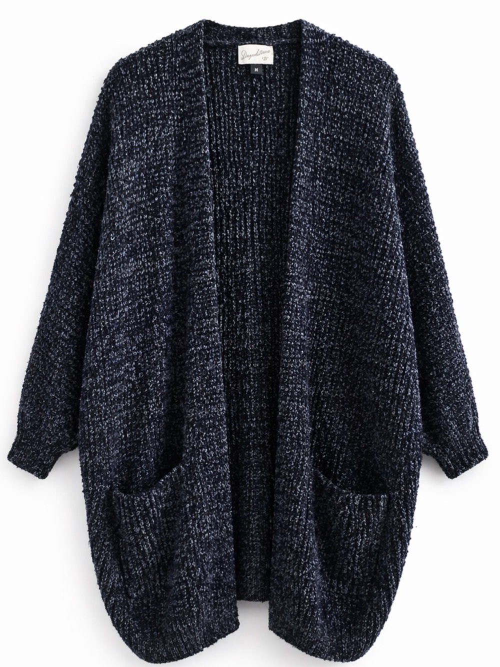 Universal Thread Cardigan M Open Front Lightweight Knit Blue Gray Relaxed Layer